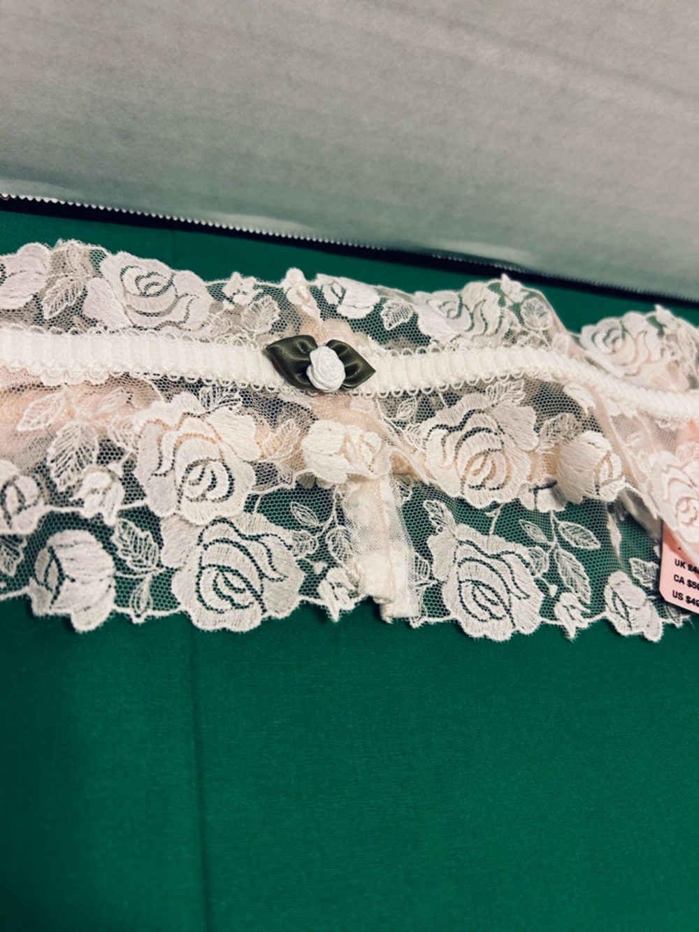For Love & Lemons Sweetheart 4 piece set Bra, Garter Belt & 2 Things XL NWT - Picture 11 of 16